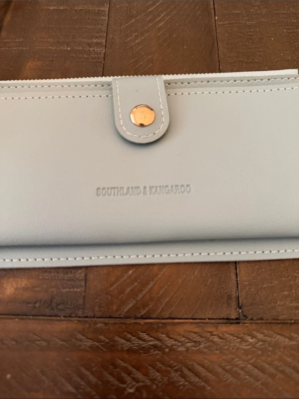 SOUTHLAND & KANGAROO  light blue Long Wallet with Snap Closure